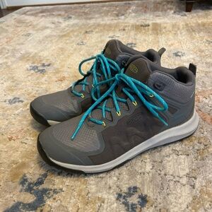 KEEN KonnectFit Explore Waterproof Hiking Shoe #1021647 Women's 8 Grey Blue